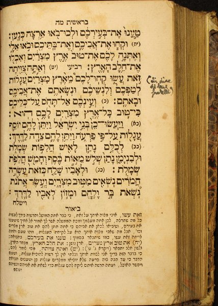 Sefer Torat ha-Elohim : kolel ḥamishah ḥumshe Torah : meturgamim Italḳit u-mevoʼarim beʼur ḥadash ... = Legge di Dio, ossia il Pentateuco : tradotta in lingua italiana / ʻal yede Yitsḥaḳ Shemuʼel Regyo.