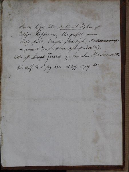 Sefer Beḥinat ʻolam / ʻim p''r'' Mosheh n. Ḥabib ṿe-ʻim perush ... Yosef Fransiś ṿe-ʻim peru'' ḥamimin meha-r. Yosef Fr'ansiś.