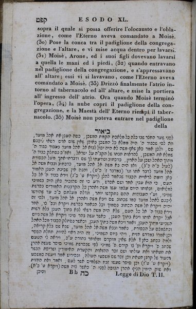 Sefer Torat ha-Elohim : kolel ḥamishah ḥumshe Torah : meturgamim Italḳit u-mevoʼarim beʼur ḥadash ... = Legge di Dio, ossia il Pentateuco : tradotta in lingua italiana / ʻal yede Yitsḥaḳ Shemuʼel Regyo.