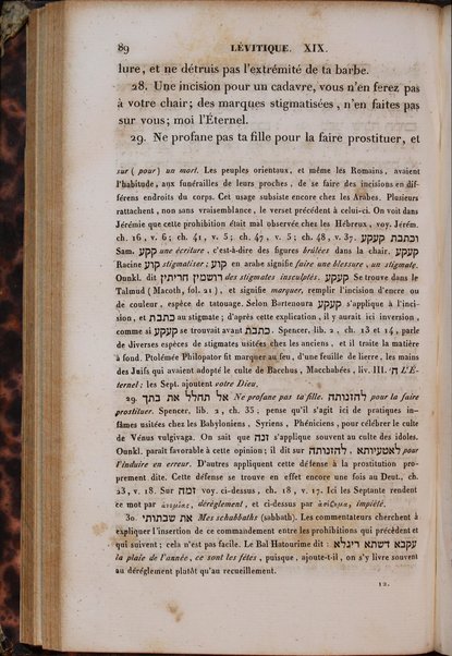 La Bible : traduction nouvelle, avec l'hébreu en regard : accompagné des points-voyelles et des accents toniques, avec des notes philologiques, géographiques et littéraire, et les principales variantes de la version des Septante et du texte samaritain / par S. Cahen.