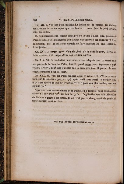 La Bible : traduction nouvelle, avec l'hébreu en regard : accompagné des points-voyelles et des accents toniques, avec des notes philologiques, géographiques et littéraire, et les principales variantes de la version des Septante et du texte samaritain / par S. Cahen.