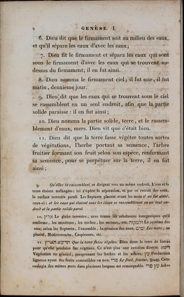 La Bible : traduction nouvelle, avec l'hébreu en regard : accompagné des points-voyelles et des accents toniques, avec des notes philologiques, géographiques et littéraire, et les principales variantes de la version des Septante et du texte samaritain / par S. Cahen.