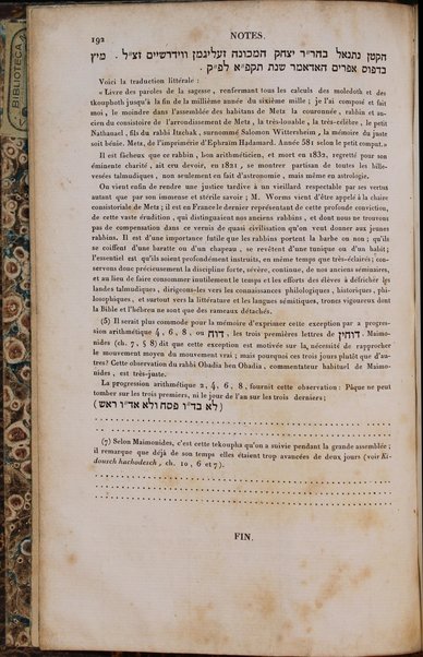 La Bible : traduction nouvelle, avec l'hébreu en regard : accompagné des points-voyelles et des accents toniques, avec des notes philologiques, géographiques et littéraire, et les principales variantes de la version des Septante et du texte samaritain / par S. Cahen.