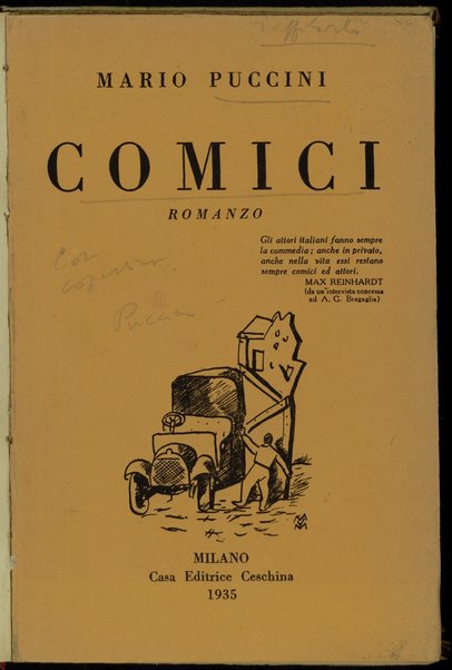 Comici : romanzo / Mario Puccini