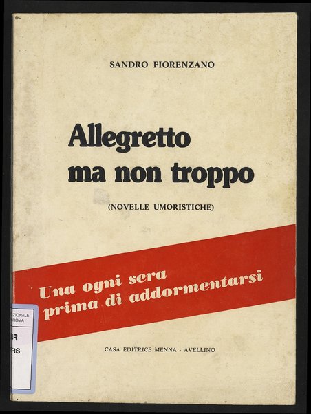 Allegretto ma non troppo : (novelle umoristiche) / Sandro Fiorenzano