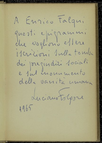 Il libro degli epigrammi / Luciano Folgore