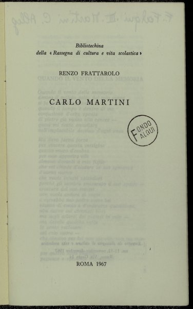 Carlo Martini / Renzo Frattarolo