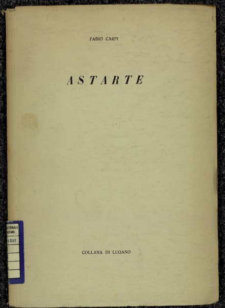 Astarte : (1942-1944) / Fabio Carpi