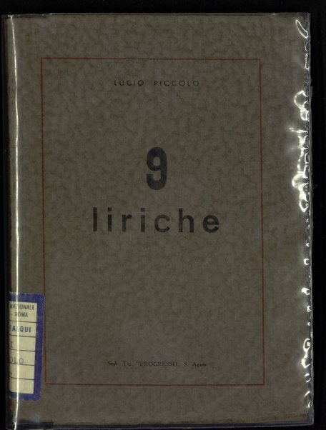 9 liriche / Lucio Piccolo