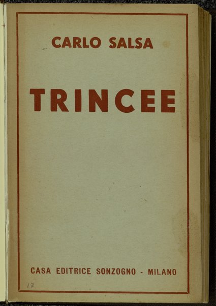 Trincee / Carlo Salsa