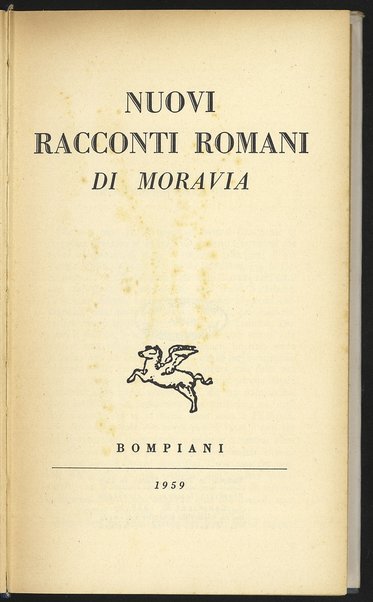 Nuovi racconti romani / di Moravia