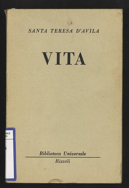 Santa Teresa d'Avila : vita / traduzione e note di Italo Alighiero Chiusano