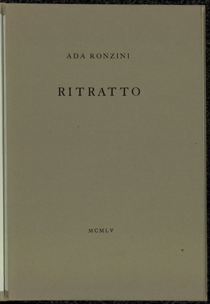 Ritratto / Ada Ronzini