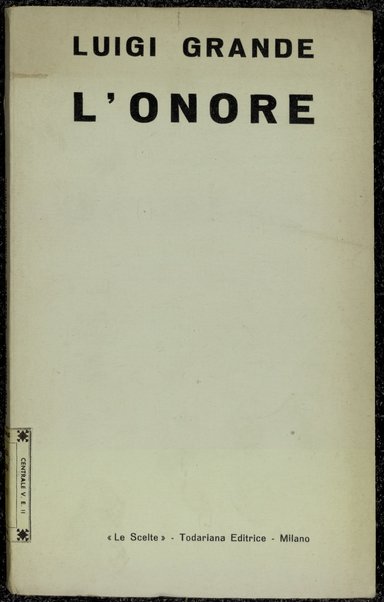 L'onore / Luigi Grande