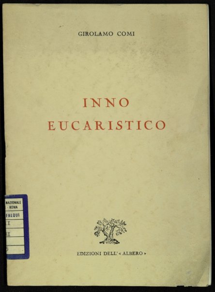 Inno eucaristico / Girolamo Comi