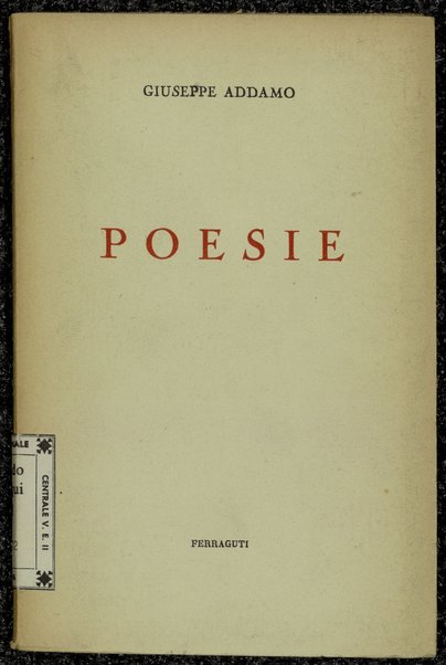 Poesie / Giuseppe Addamo