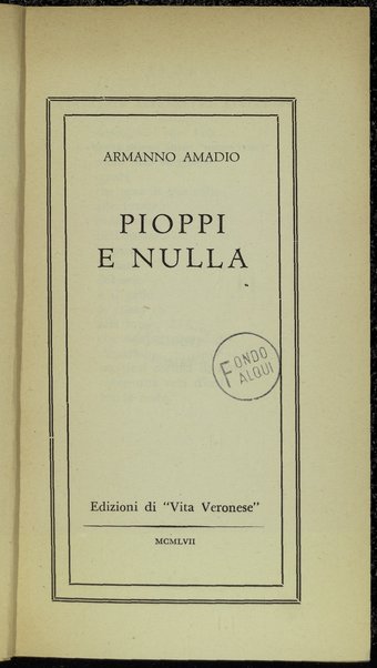 Pioppi e nulla : ï¿½versiï¿½