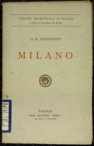 Milano / G. B. Angioletti