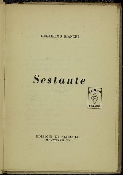 Sestante / Guglielmo Bianchi