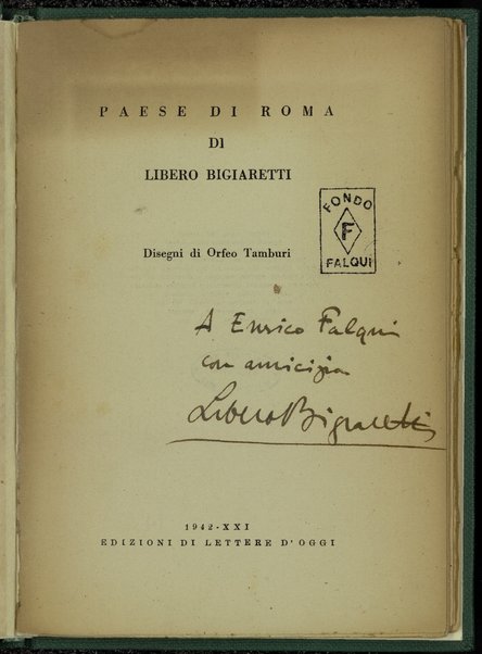 Paese di Roma / di Libero Bigiaretti ; disegni [in cop.] di Orfeo Tamburi