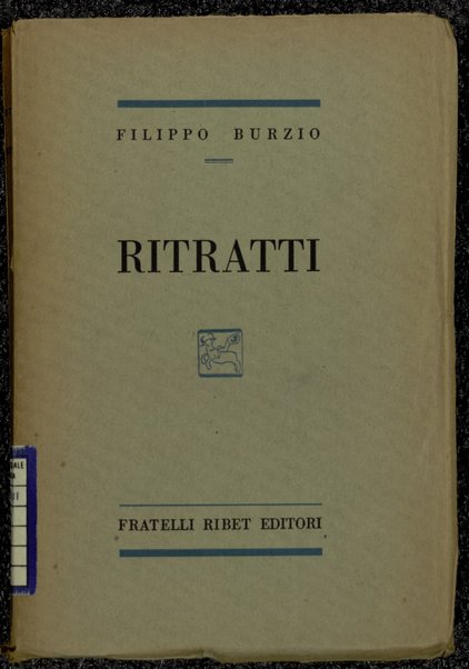 Ritratti /  Filippo Burzio