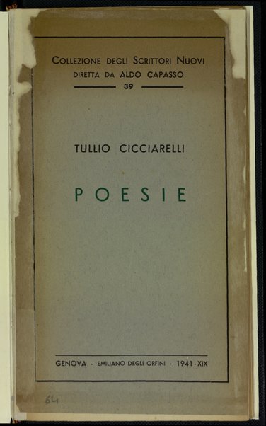 Poesie / Tullio Cicciarelli