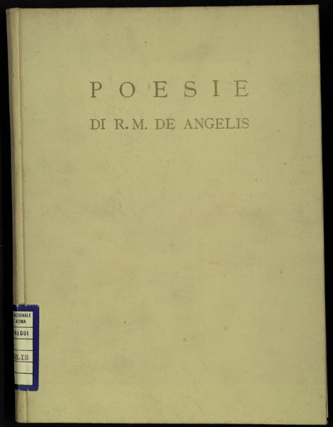 Poesie / di R.M. De Angelis