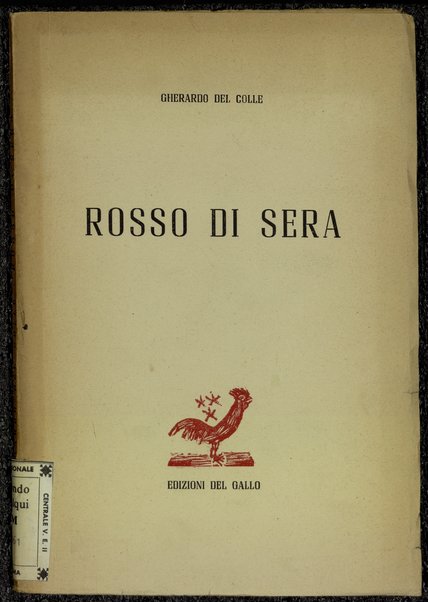 Rosso di sera / Gherardo Del Colle