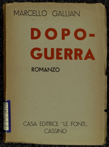 Dopoguerra : romanzo / Marcello Gallian