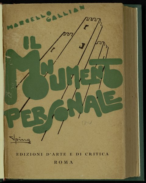 Il monumento personale : romanzo / Marcello Gallian