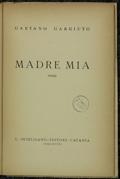 Madre Mia : Poesie