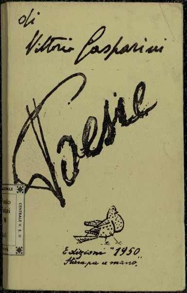 Poesie / di Vittorio Gasparini ; Stampa e cura artistica del pittore A. Cuniolo