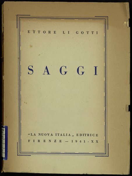 Saggi / Ettore Li Gotti