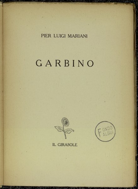 Garbino : ï¿½versiï¿½ / Pier Luigi Mariani