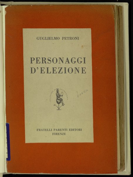 Personaggi d'elezione / Guglielmo Petroni