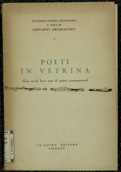 Poeti in vetrina : con tavole fuori testo di pittori contemporanei