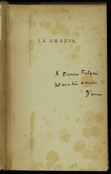 La grazia : romanzo / Dino Terra