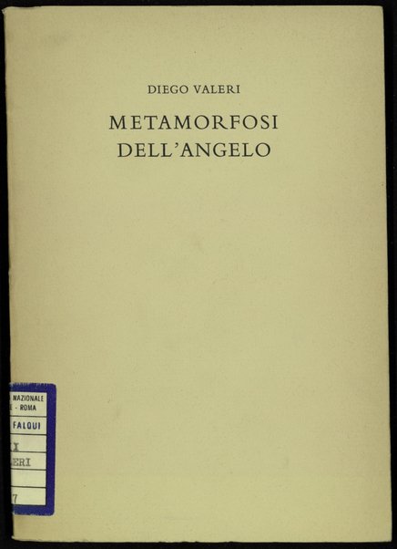 Metamorfosi dell'angelo / Diego Valeri