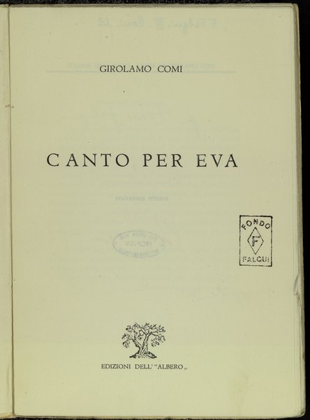 Canto per Eva / Girolamo Comi