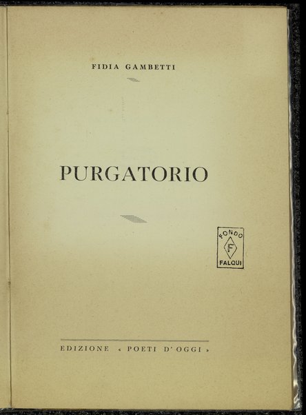 Purgatorio / Fidia Gambetti