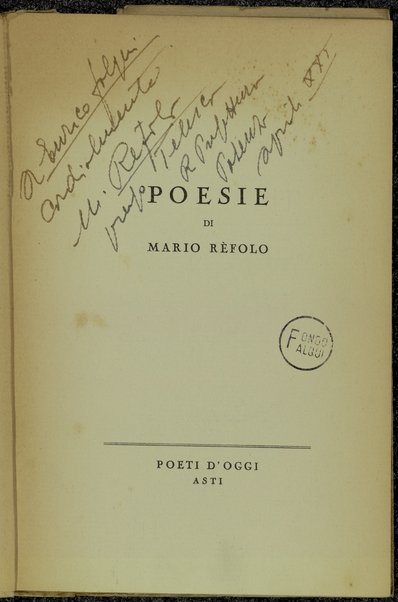 Poesie / di Mario Refolo