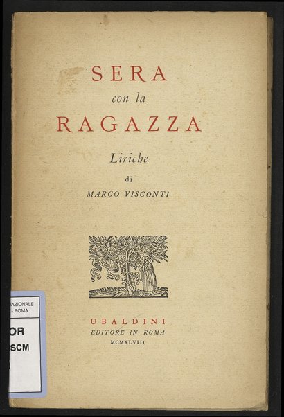 Sera con la ragazza : liriche / di Marco Visconti