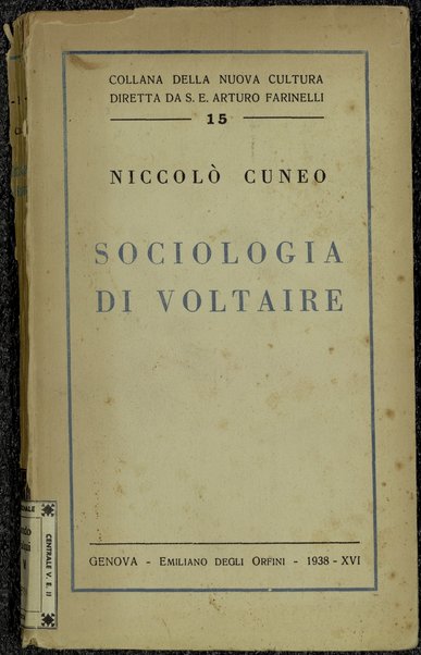 Sociologia di Voltaire / Niccolo Cuneo