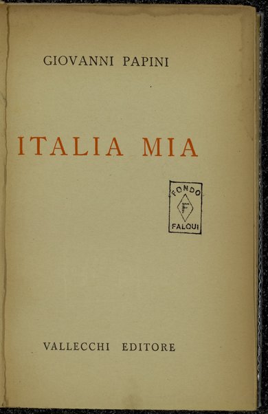 Italia mia / Giovanni Papini