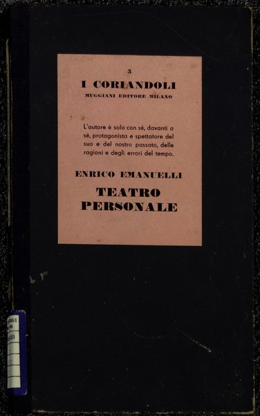 Teatro personale / Enrico Emanuelli