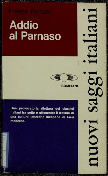 Addio al Parnaso / Franco Ferrucci