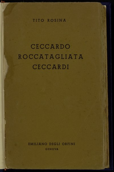 Ceccardo Roccatagliata Ceccardi / Tito Rosina