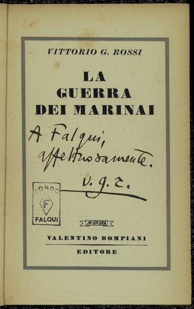 La guerra dei marinai / Vittorio G. Rossi