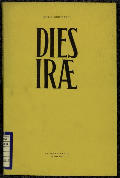 Dies irae / Emilio Guicciardi ; xilografie originali di Italo Zetti ; con una nota di Fortunato Rosti