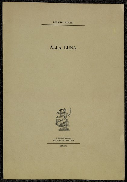 Alla luna / Leonida RÃ©paci